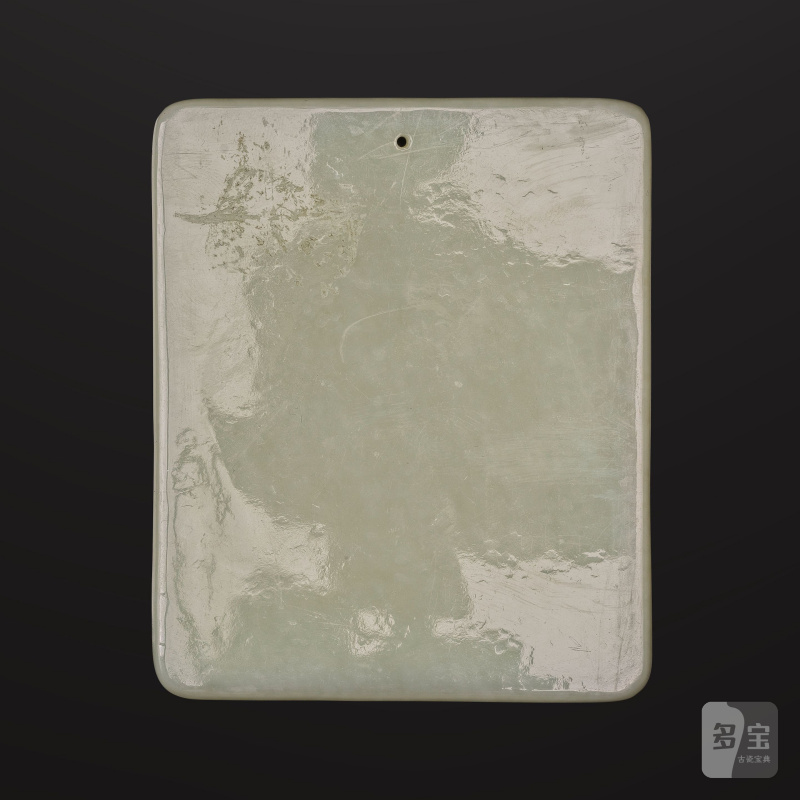 二十世紀 青白玉福祿壽牌 | PLAQUE EN JADE CÉLADON PÂLE SCULPTÉ - 图6